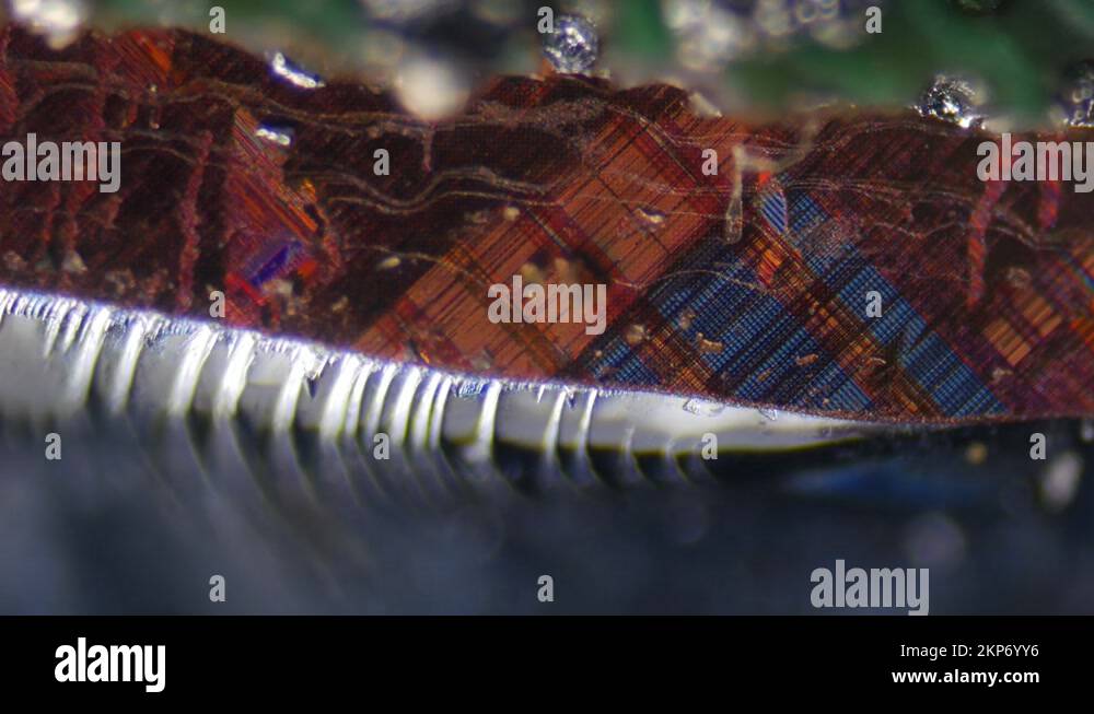 CPU layers, 100x times magnification. Internal structure of a modern ...