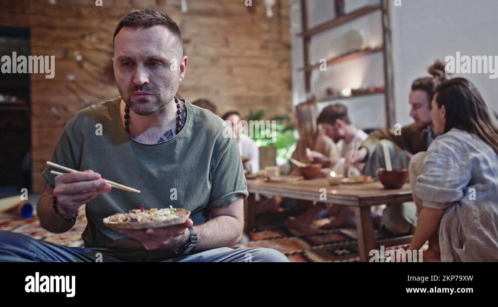 People eating food seated Stock Videos & Footage - HD and 4K Video