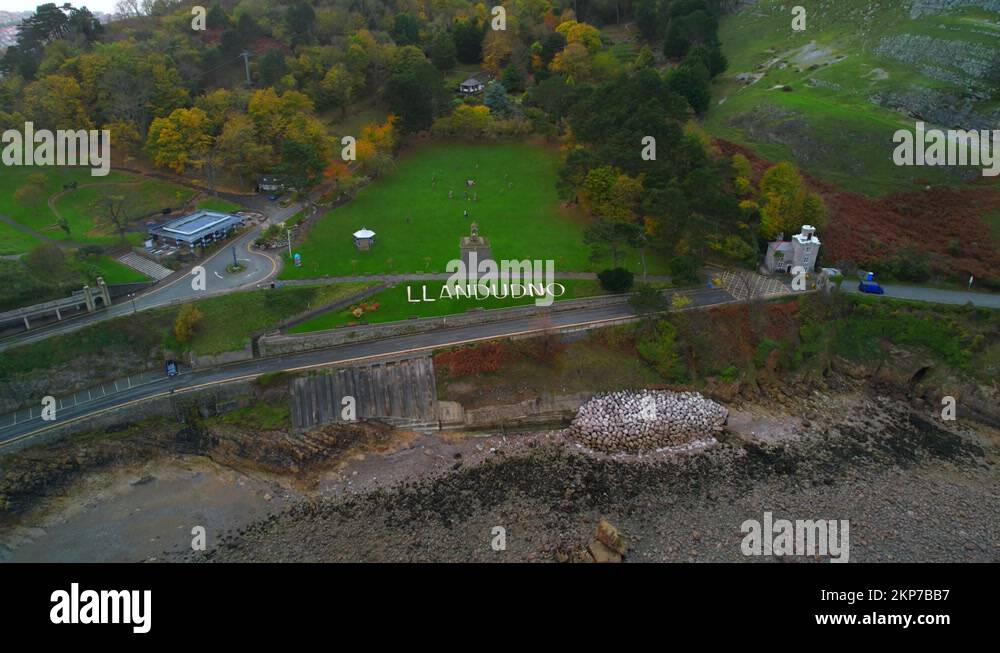 Happy Valley Botanical Gardens And Happy Valley Road In Llandudno, United Stock Video Footage