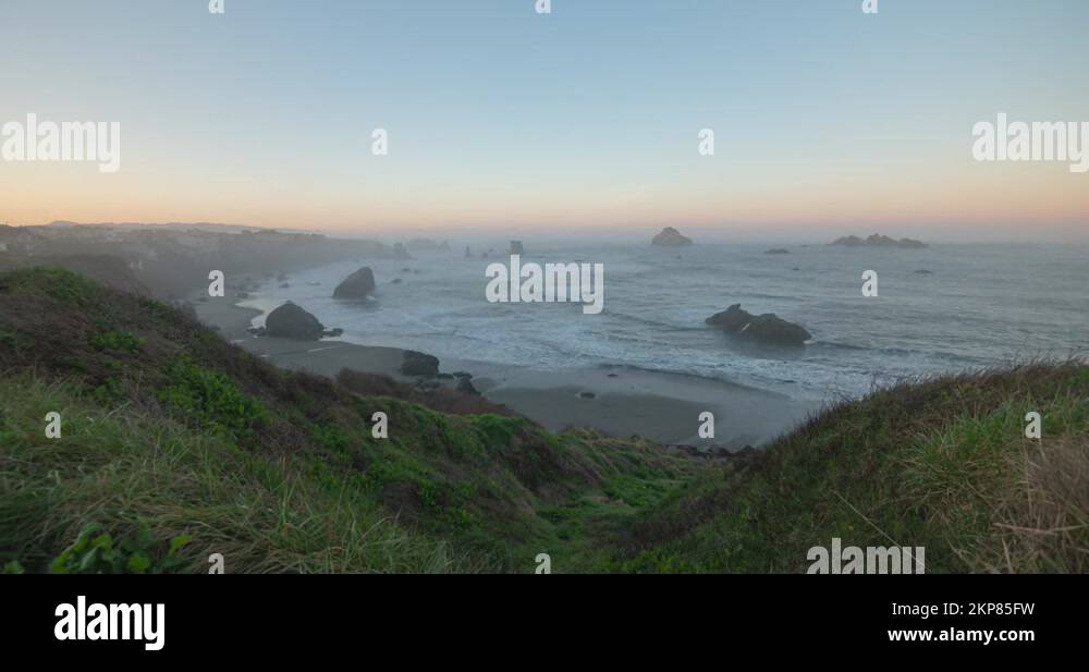 Bandon Beach Oregon bluff sunrise Timelapse 4k Stock Video Footage Alamy