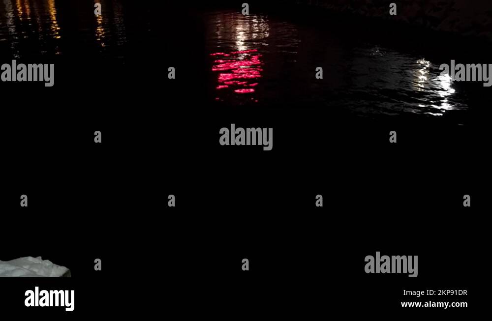 Night sea city lights Stock Videos & Footage HD and 4K Video Clips