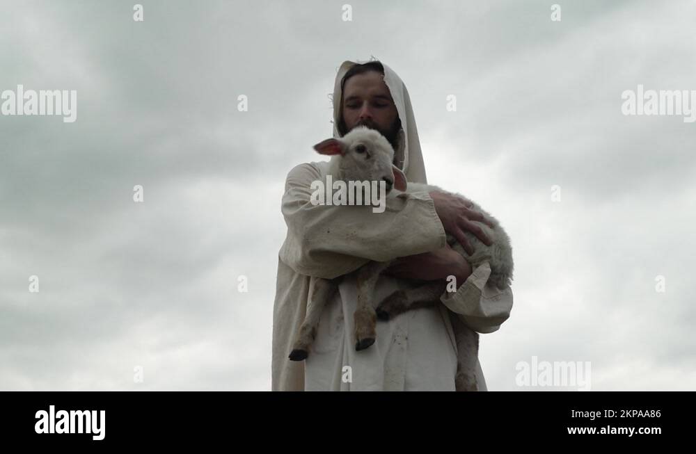 Jesus Christ Psalms Psalm 23 Shepherd God Bible Mercy Love Stock 
