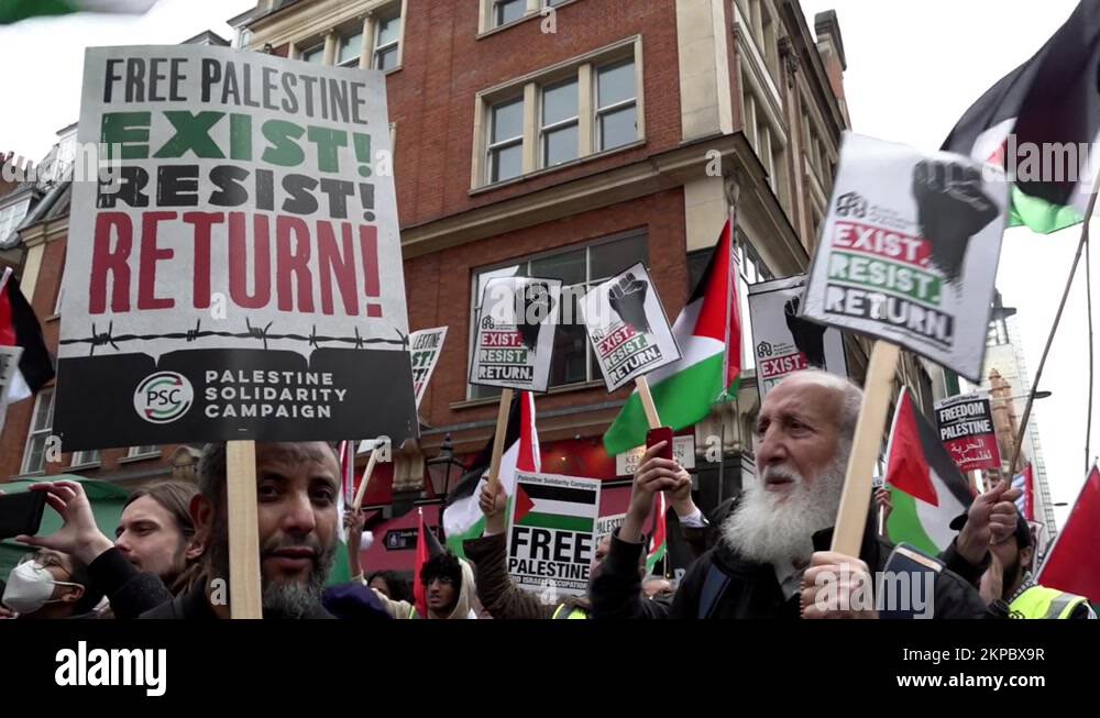 Pro palestine rally in london Stock Videos & Footage - HD and 4K Video