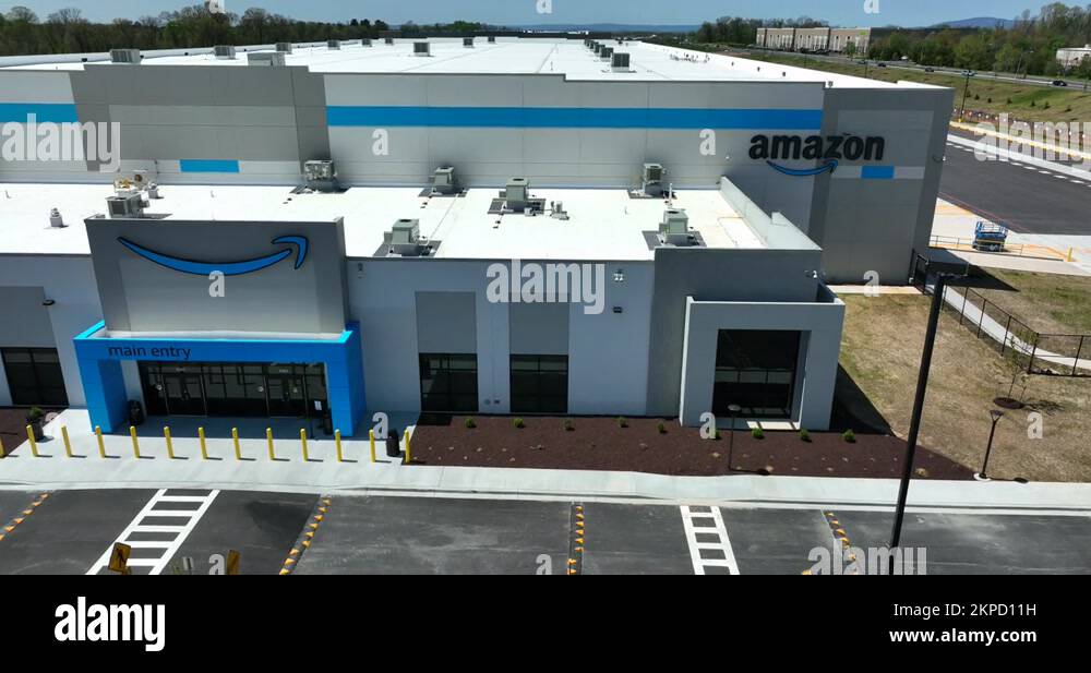 Amazon Distribution Center for sorting packages. shipping