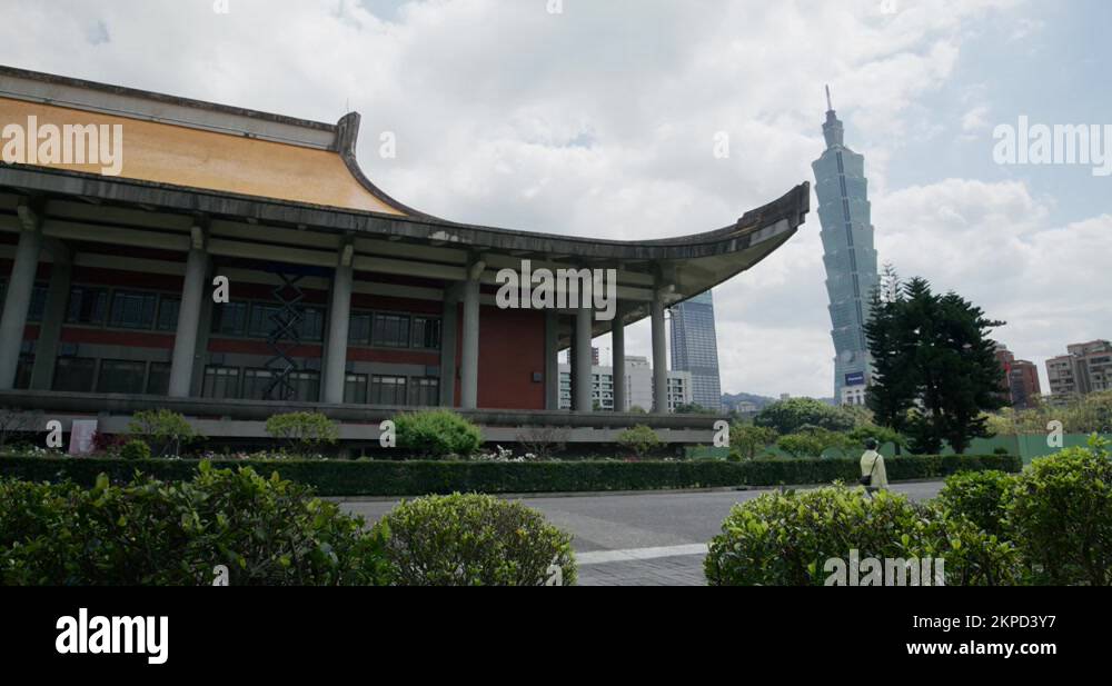 Taipei, Taiwan 12 March 2022 Taipei Sun Yat Sen Memorial hall and