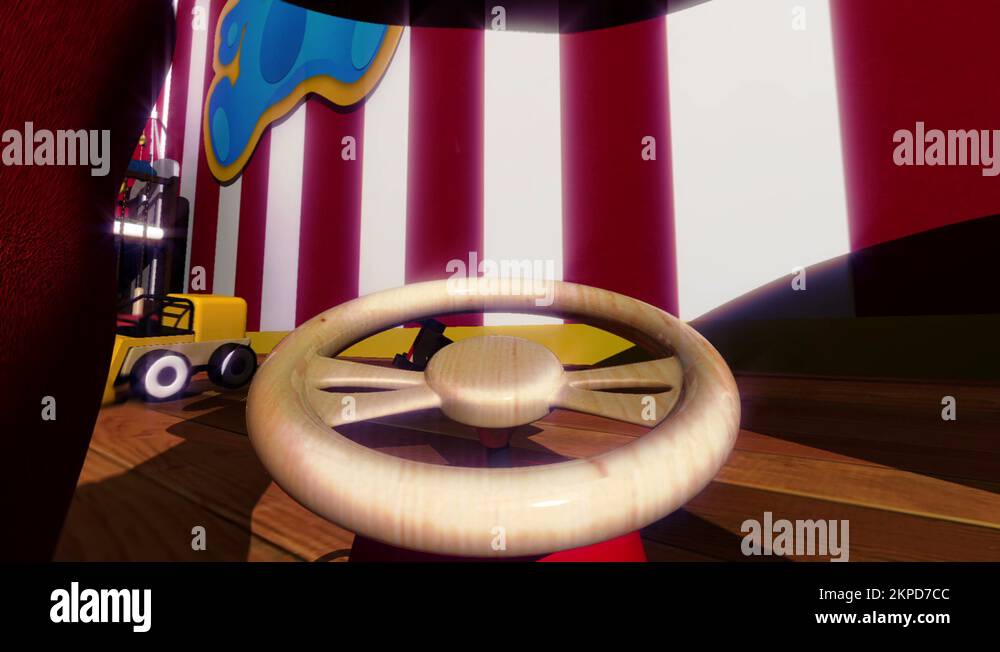 Kids car ride through playroom (looped) Glow/Sparkle version animation ...