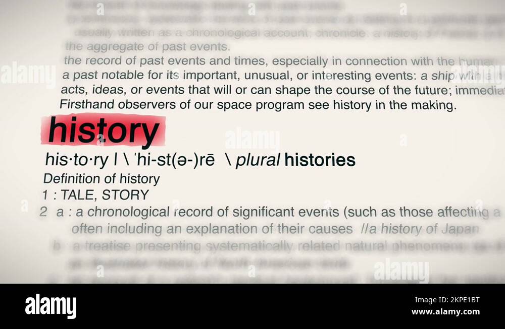 Definition word history in dictionary Stock Videos & Footage HD and 4K Video Clips Alamy