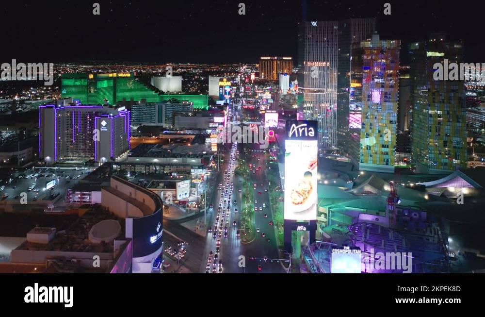 Stunning City View Of Futuristic Skyline At Night In Scenic American Stunning City View Of Futuristic Skyline At Night In Scenic American Las Vegas 2kpek8d