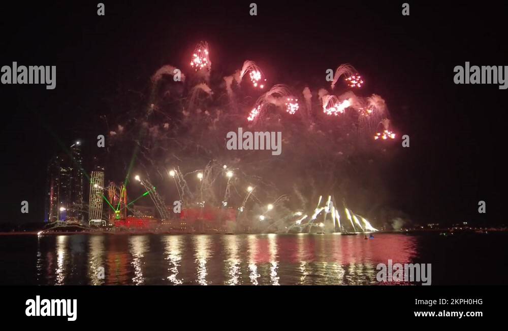 Fireworks lighting up the sky as part of 50th Golden Jubilee UAE