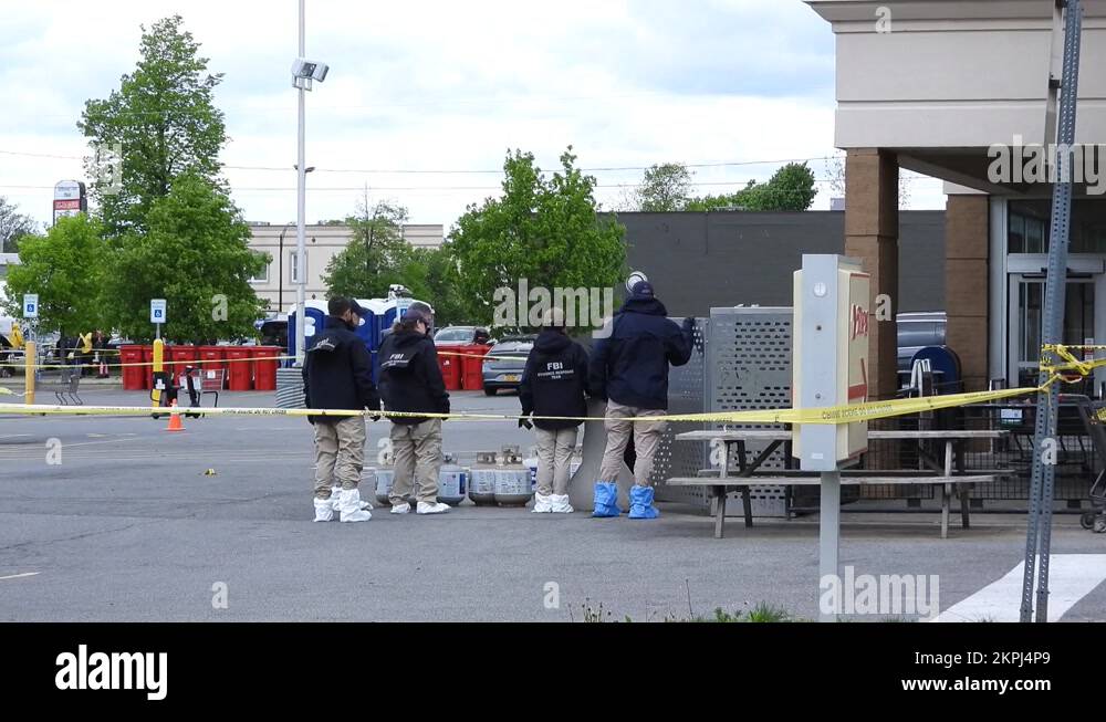 Homicide Detectives of FBI at Crime Scene of Mass Shooting in Buffalo