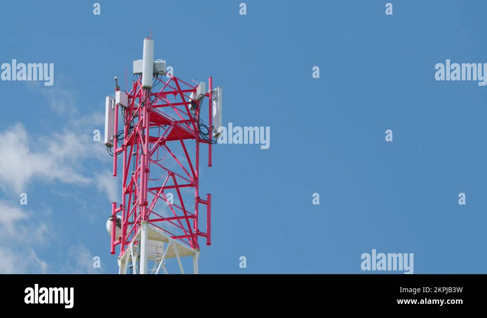 tower carrying broadcasting antennas for gsm, 3g, 4g