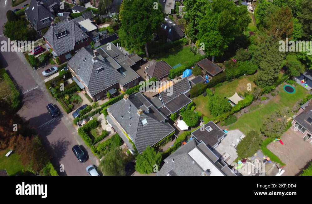 Closeup view of the town of Laren, North Holland in the Netherlands