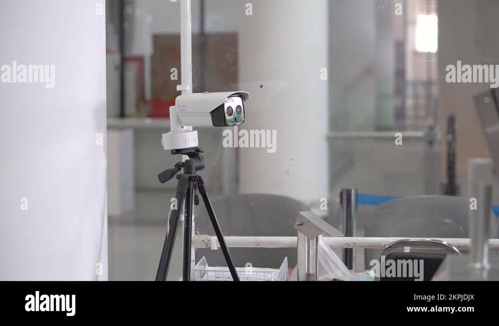 Thermal Imaging Camera Deployed In The Airport To Screen Passengers And