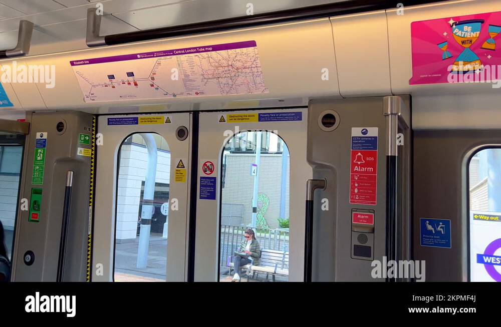 Elizabeth Line at London Underground - LONDON, UK - JUNE 9, 2022 Stock ...