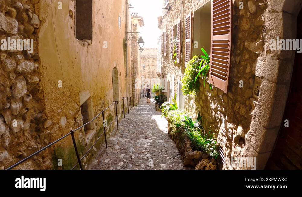 Picture of Medieval village of Saint-Paul-de-Vence Stock Video Footage - Alamy