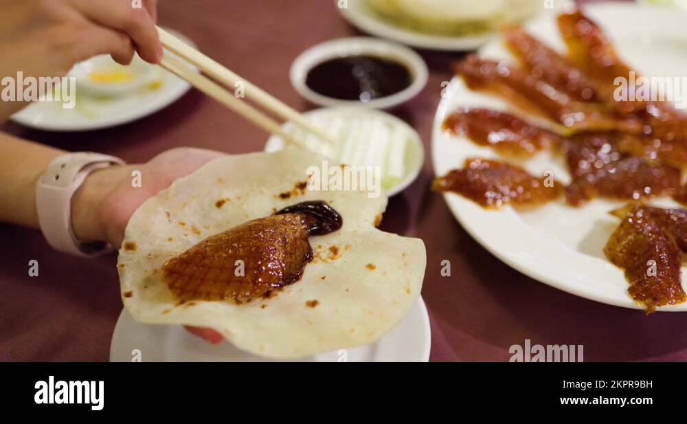 Traditional chinese dish peking duck Stock Videos & Footage - HD and 4K