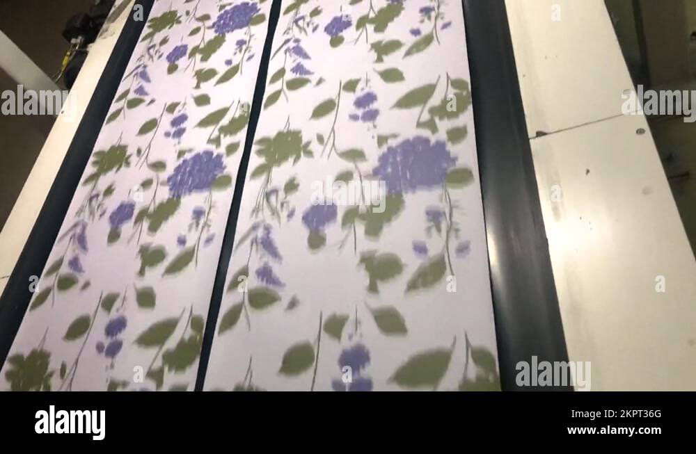 The process of creating wallpaper. Automated wallpaper production