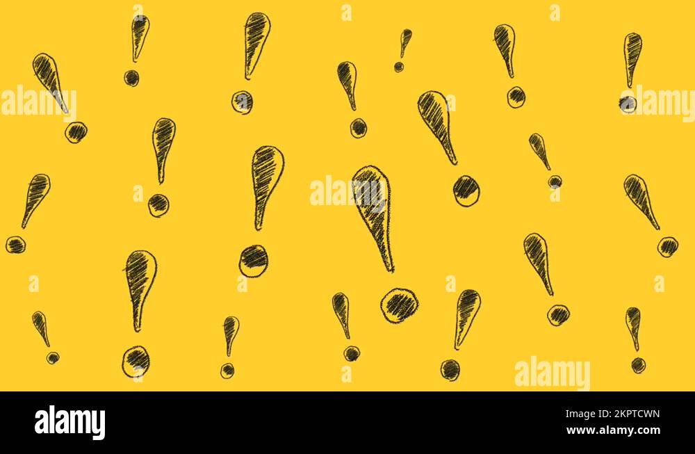 Exclamation marks. Animated illustration Stock Video Footage - Alamy