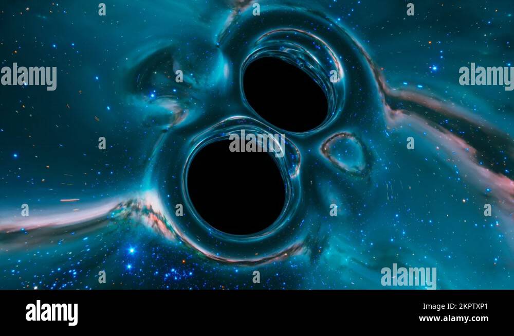 Black holes in the middle of outer space absorb the nearest stars ...