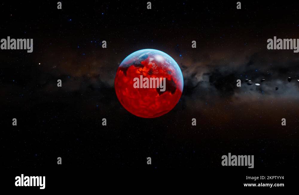 Animation of global catastrophe. Footage of Planet Earth collapse ...