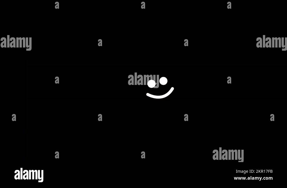Animated smiling face with circular eyes emoji background Stock Video