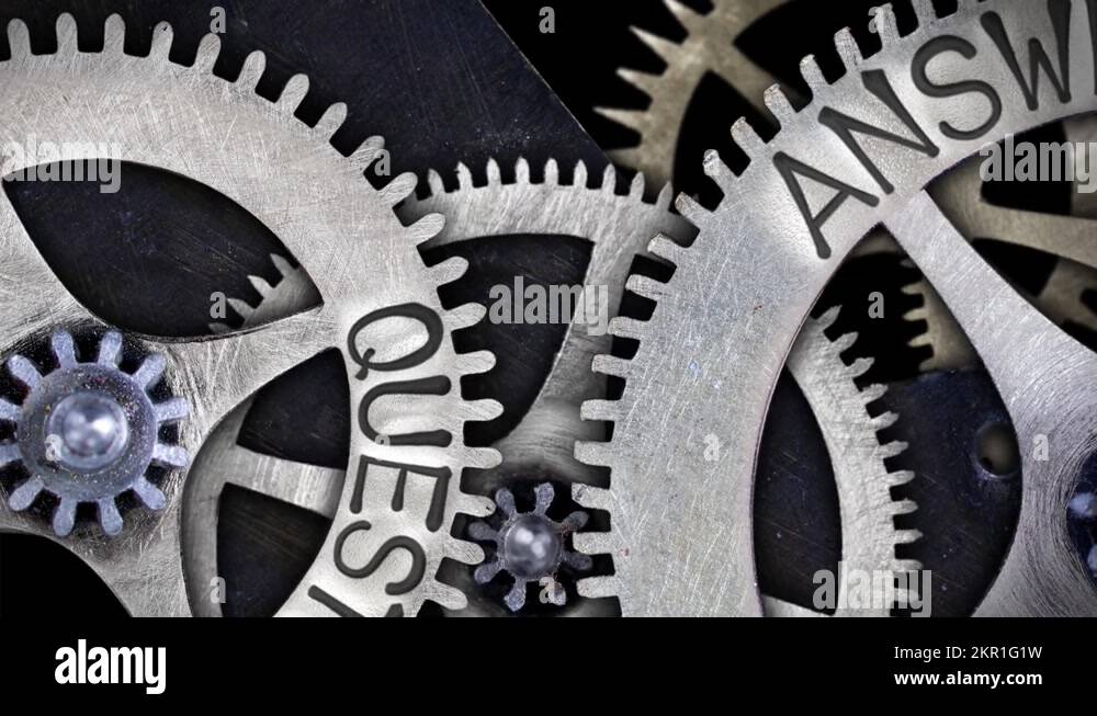 Tooth Wheels with Question and Answer Concept Stock Video Footage Alamy