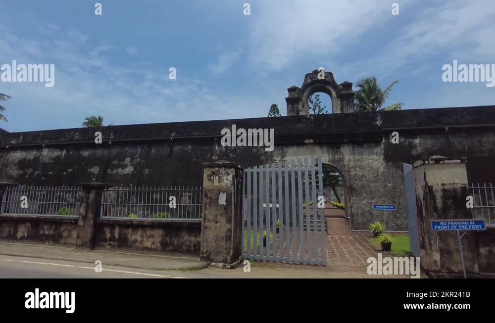 Anchuthengu or Anjengo Fort, Thiruvananthapuram, Kerala Stock Video ...