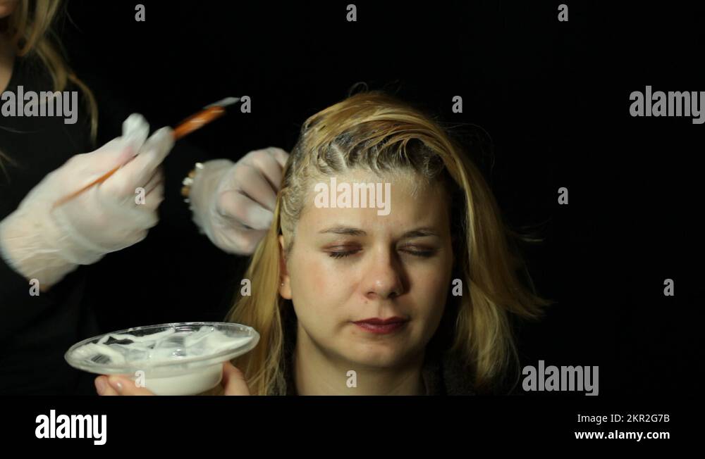 Hairdresser bleaching hair Stock Videos & Footage HD and 4K Video Clips Alamy