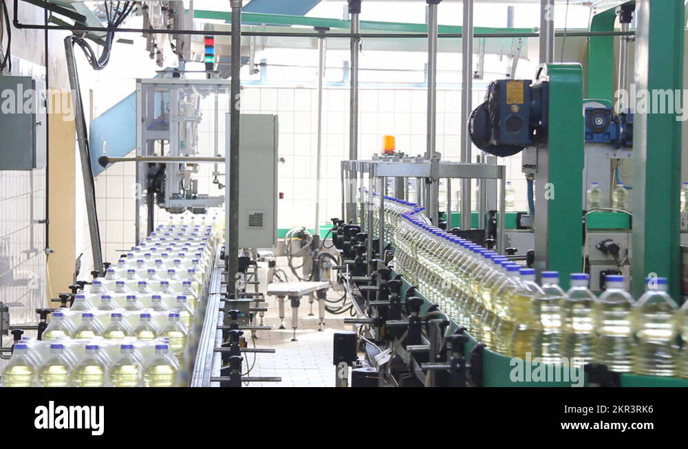 Sunflower oil factory Stock Video Footage Alamy