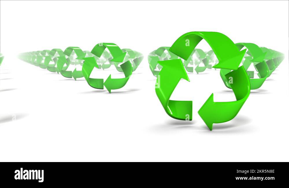 Endless Recycle symbols front view loop Stock Video Footage - Alamy
