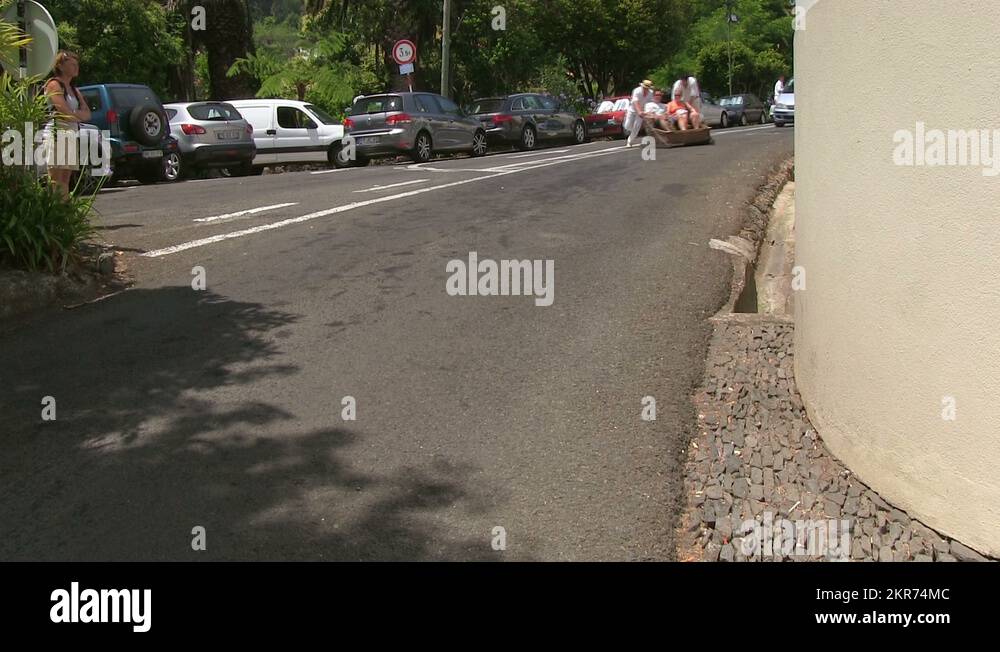 Funchal toboggan ride Stock Videos & Footage HD and 4K Video Clips