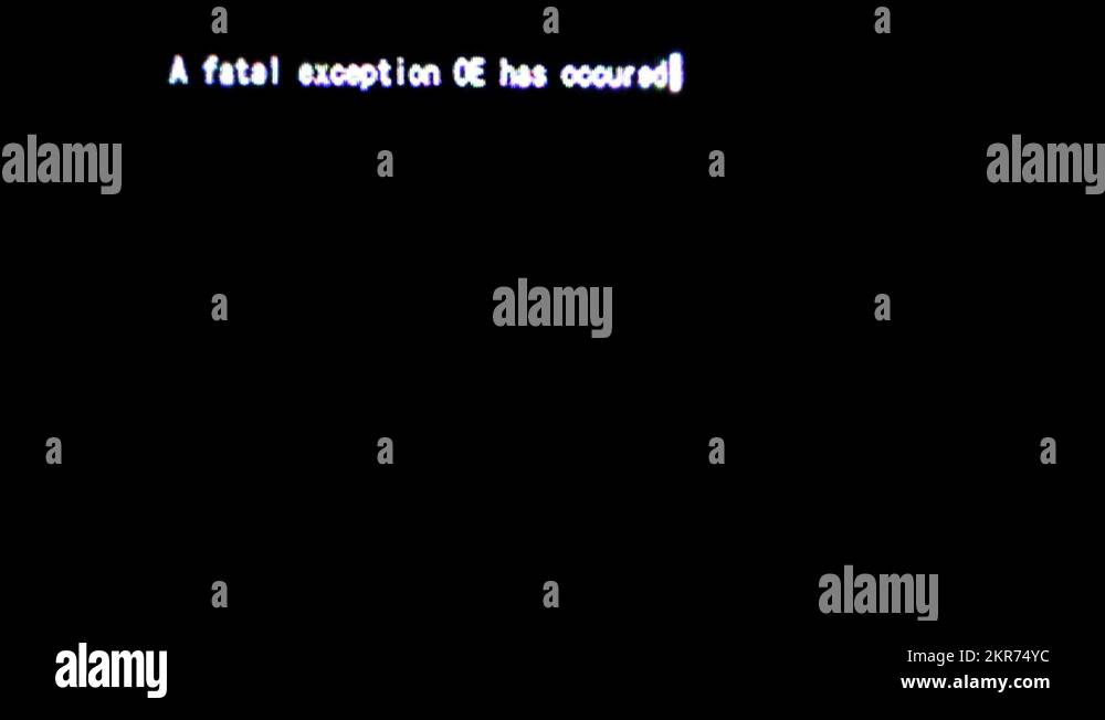 fatal error computer data corruption technology information Stock Video