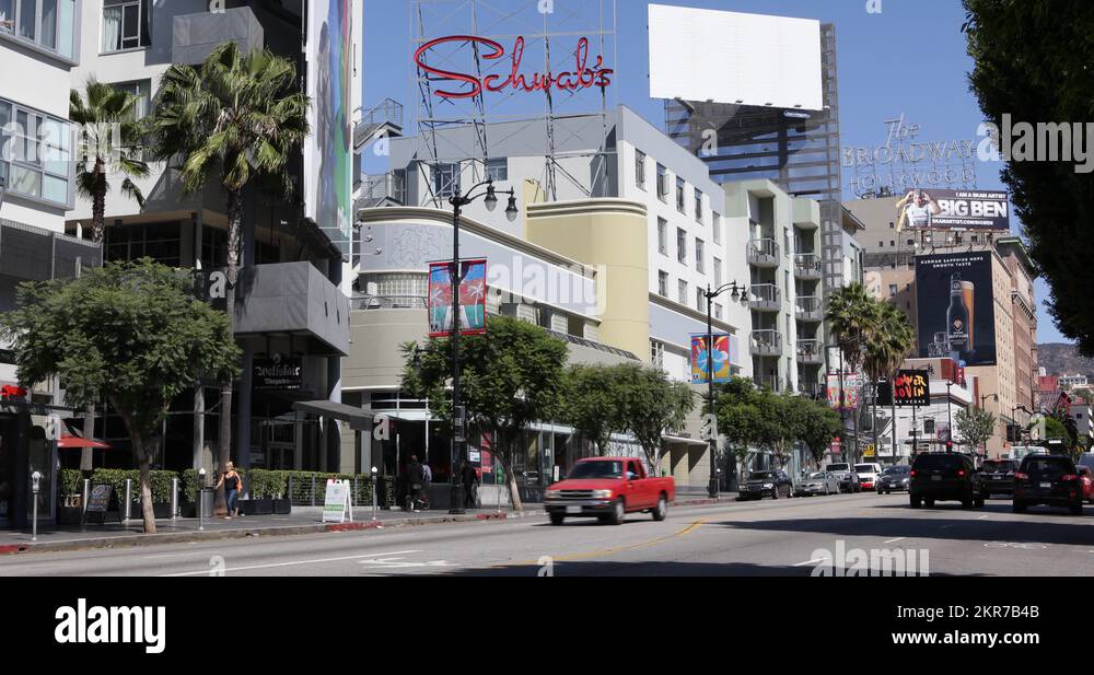 Ultra HD 4K Car Traffic Hollywood Vine Rush Hour Busy City Los Angeles