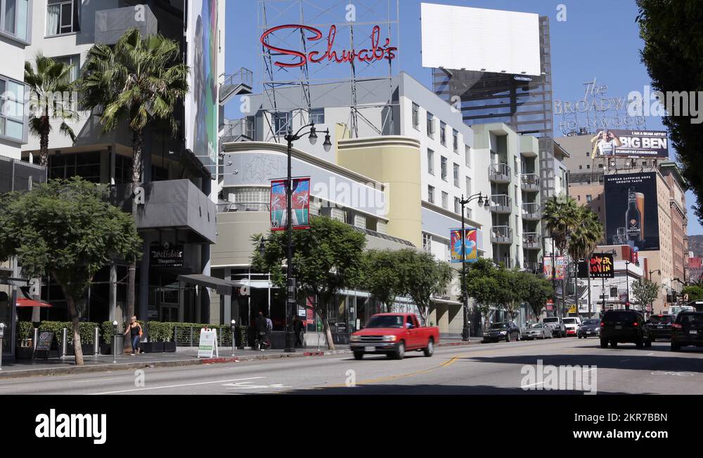 Car Traffic Jam Hollywood Boulevard Vine Rush Hour Busy City Los