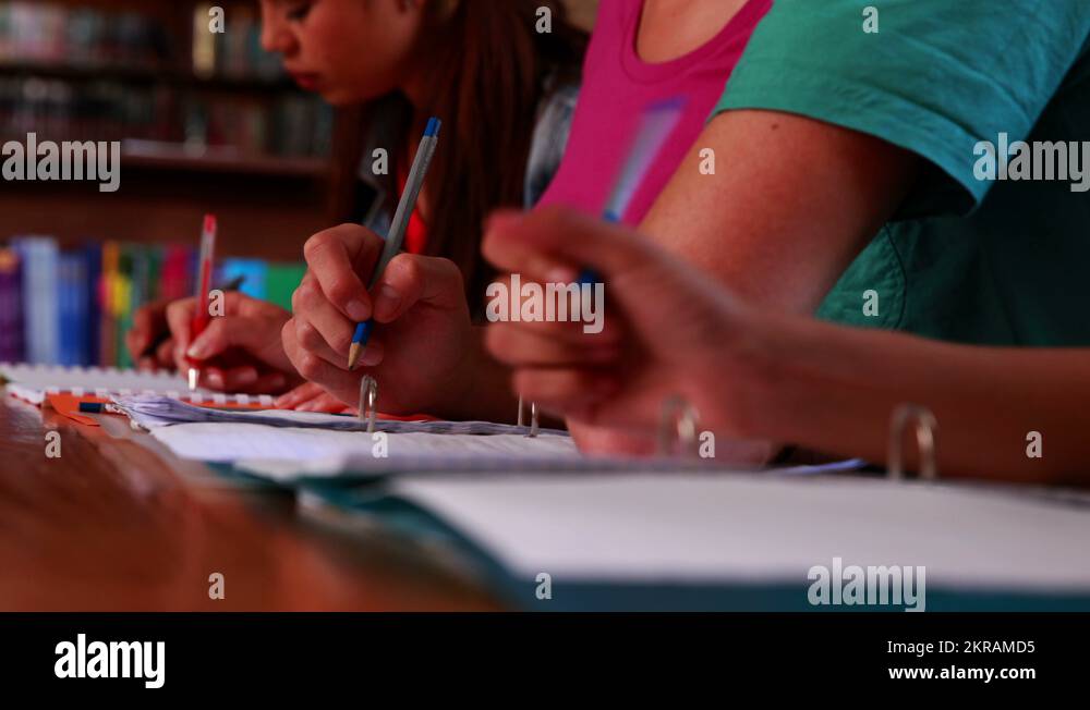 Students writing together library Stock Videos & Footage - HD and 4K ...