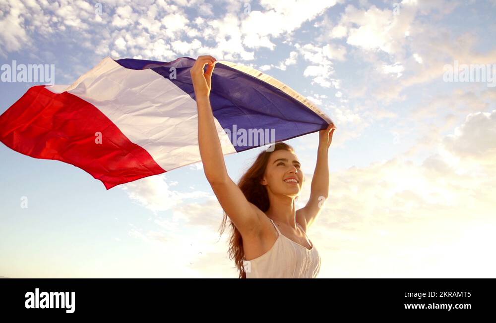 Woman french flag Stock Videos & Footage HD and 4K Video Clips Alamy