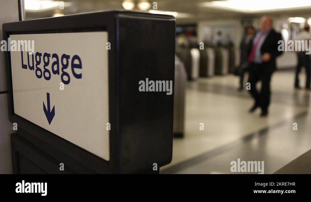 London underground with Luggage sign Stock Video Footage - Alamy