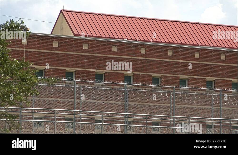 Prison MS Federal Correctional Institution bldg1 Stock Video Footage