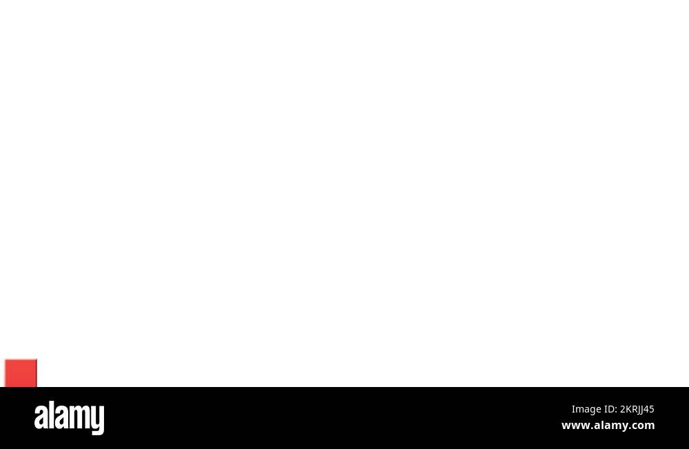 Red bar chart showing growth on white background Stock Video Footage