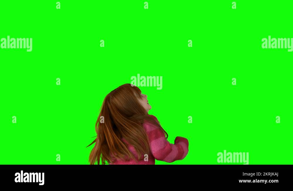 Little girl jumping in slow motion Stock Video Footage Alamy