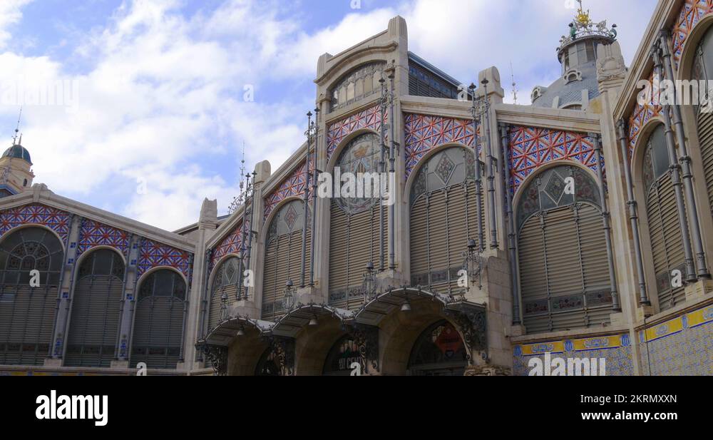 Valencia art deco architecture Stock Videos & Footage HD and 4K Video