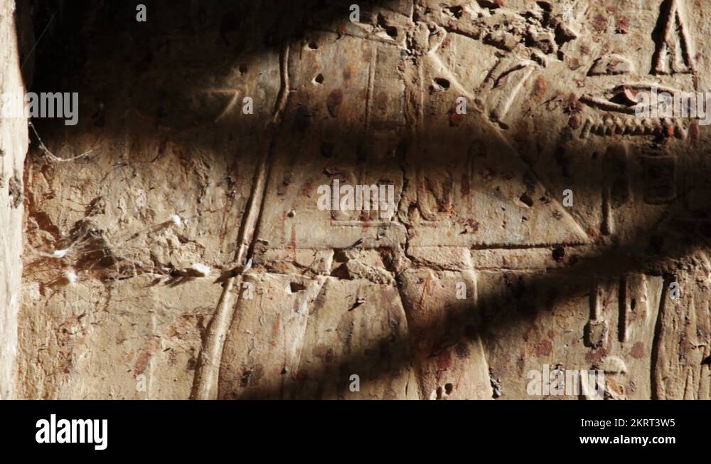 Ancient Egyptian hieroglyphics pan Stock Video Footage Alamy