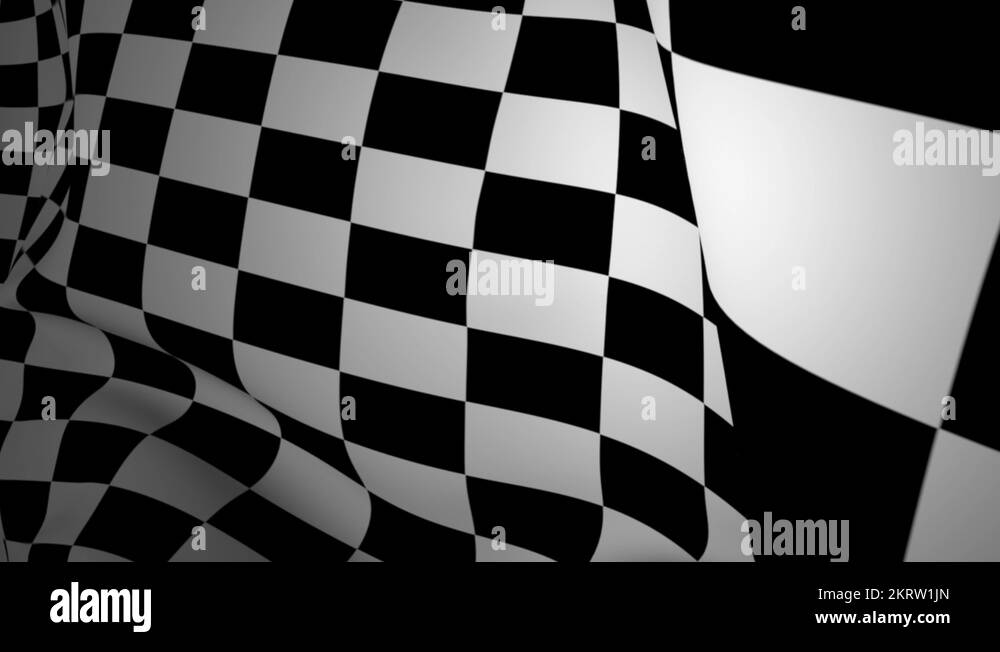 Checkered flag waving Stock Video Footage - Alamy