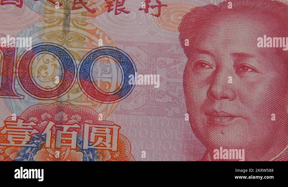 close-up-chinese-money-one-hundred-rmb-yuan-banknote-stock-video