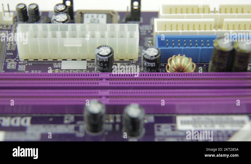 Connecting power supply connector to motherboard Stock Video Footage