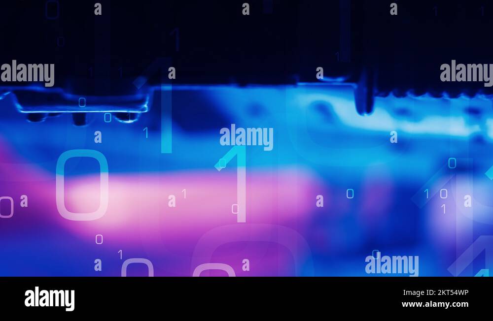 Futuristic technology concept binary motion background 4k Stock Video