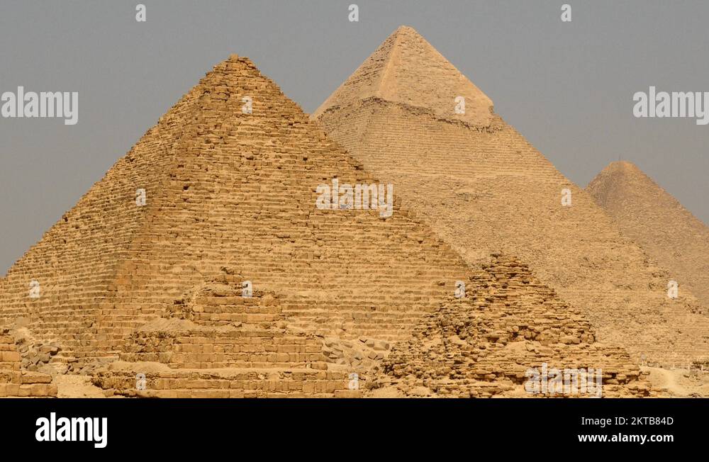 Zoom Out The Great Pyramids of Giza Egypt Stock Video Footage Alamy