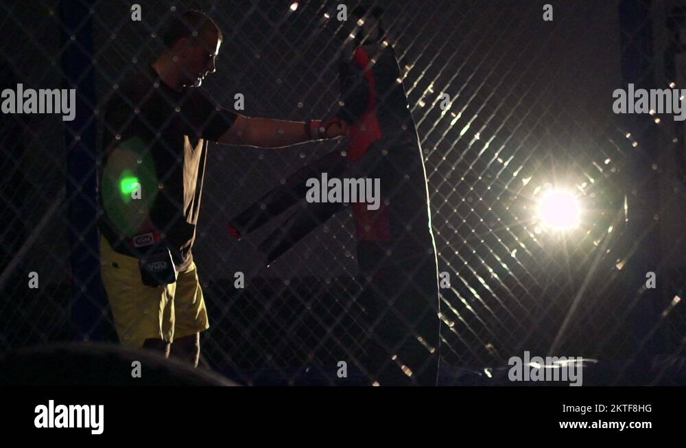 Hand in boxing glove hitting boxing bag Stock Videos & Footage HD and