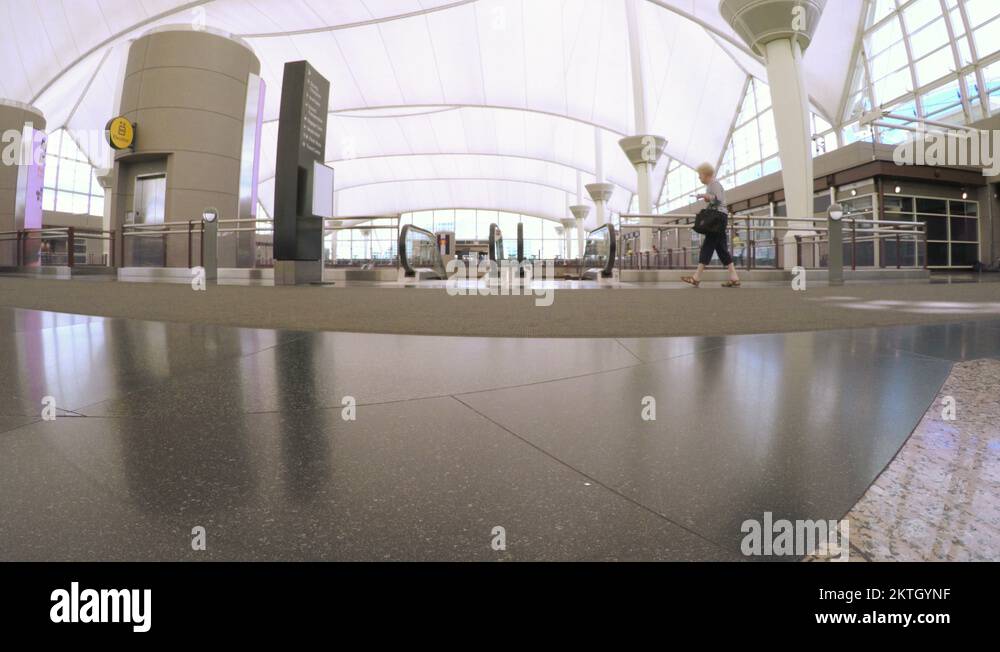 Passengers at the Denver International Airport Stock Video Footage Alamy