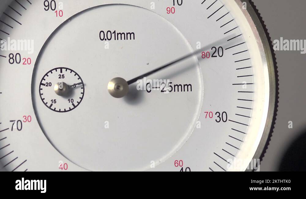 needle deflection on a dial indicator, precision engineering, seamless